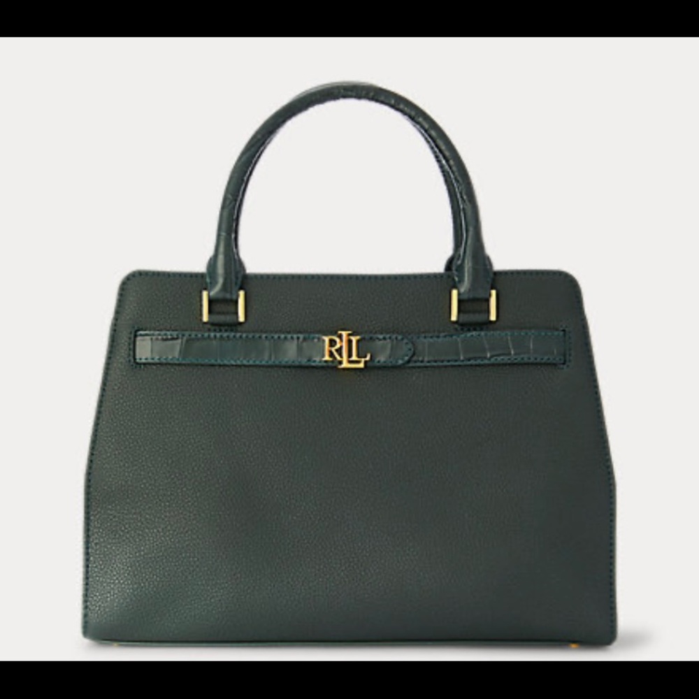 Polo Ralph Lauren pebbled leather medium fenwick satchel